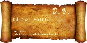 Dóczi Vulfia névjegykártya